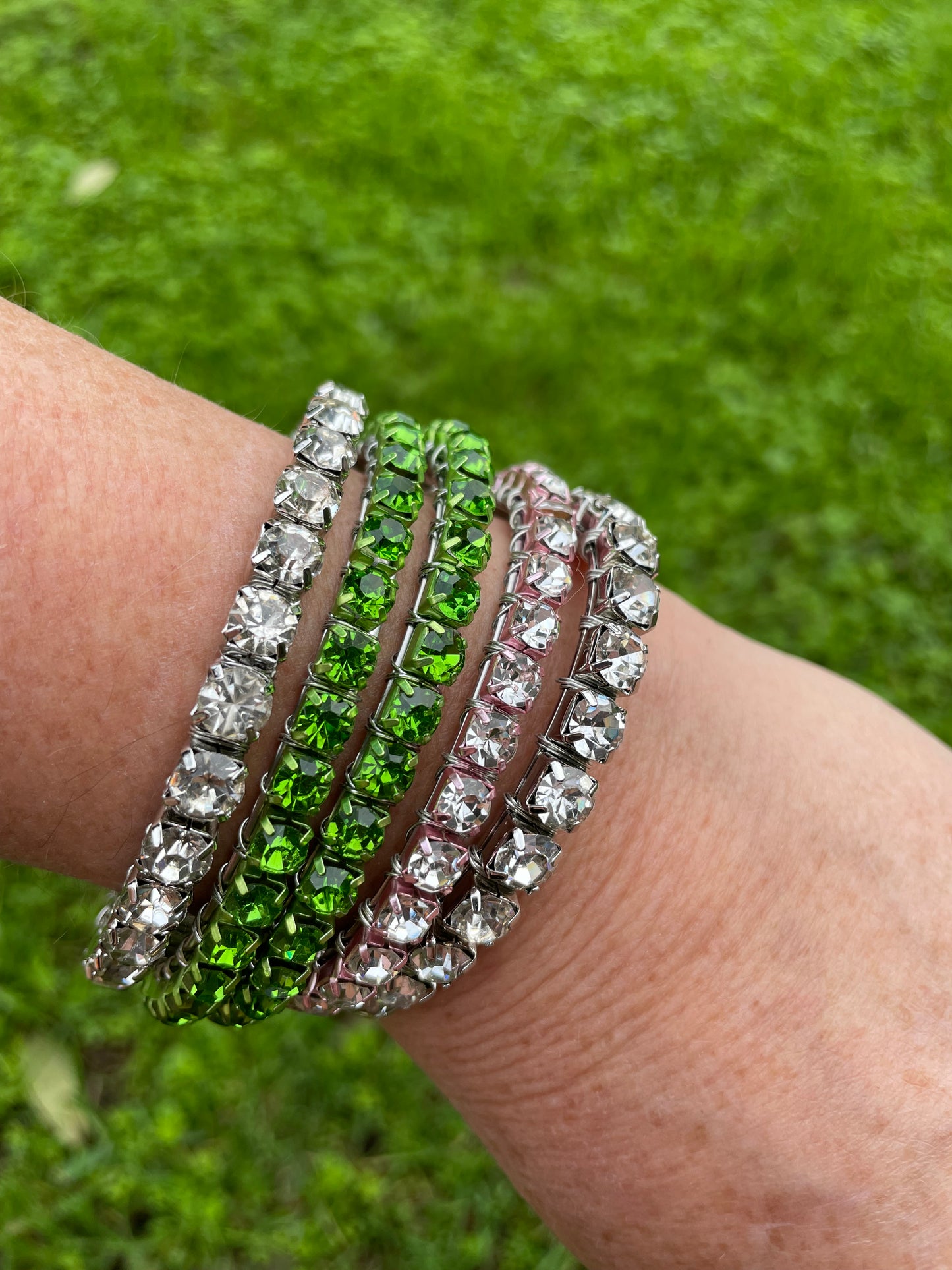 Glitzy Grinch Cuff Bracelet