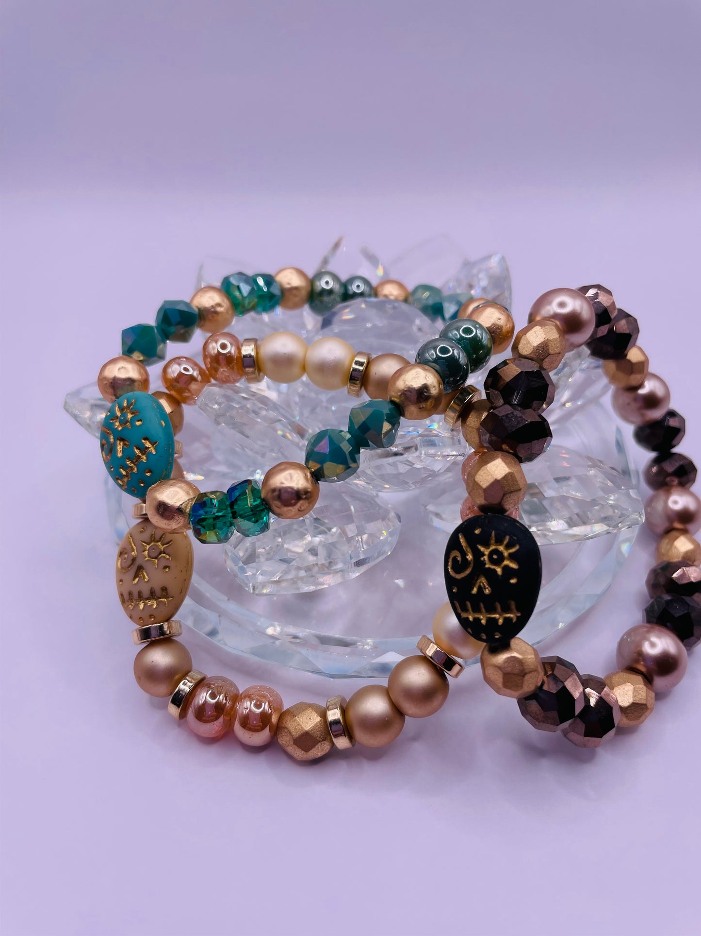Czech Glass Beaded Stretch Bracelets