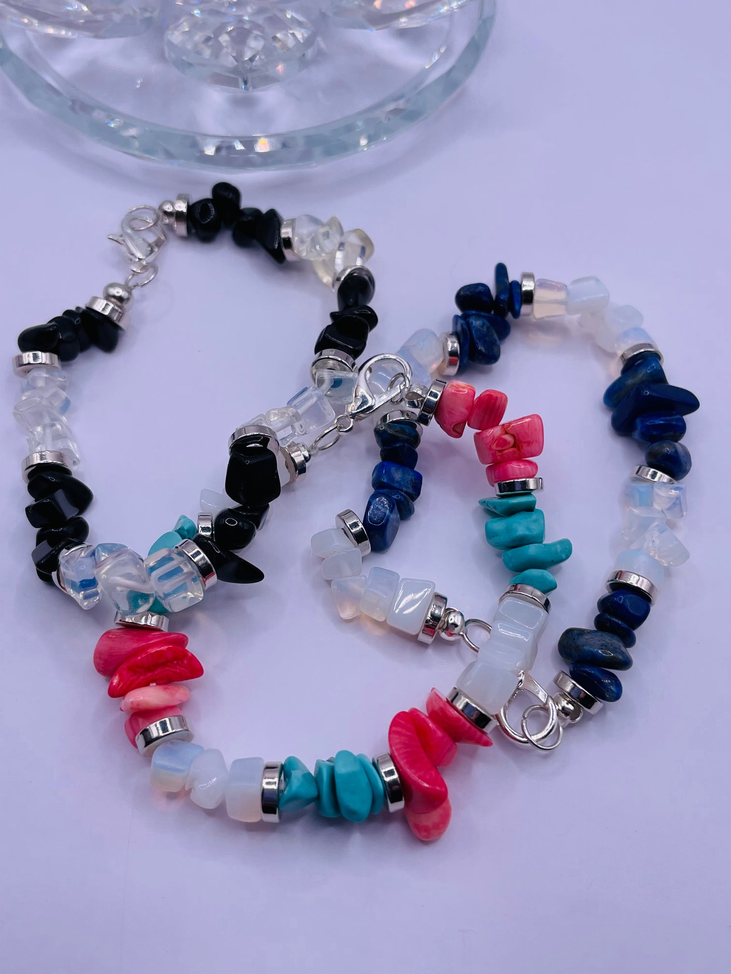 Gemstone Chip Bead Bracelets