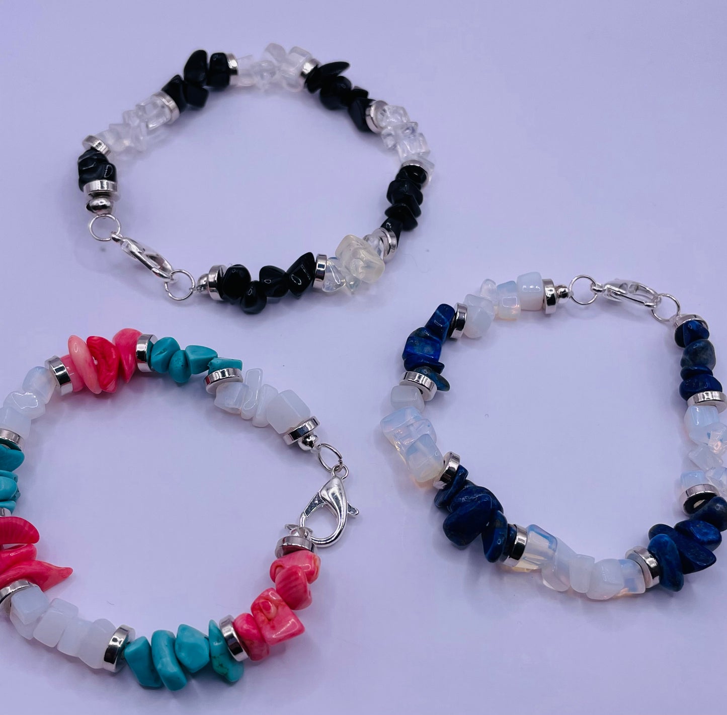 Gemstone Chip Bead Bracelets