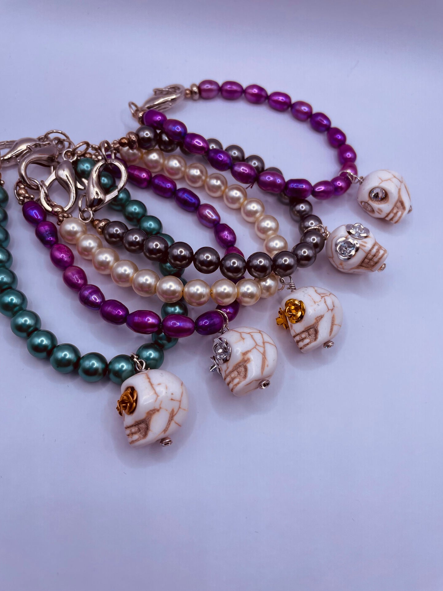 Pearl's Skull Bracelet Multiple colors available