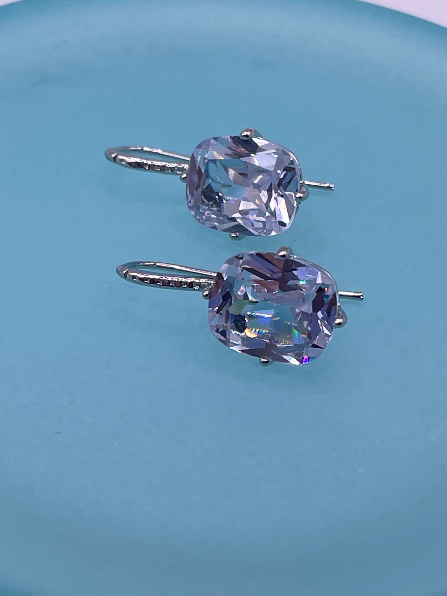 Rectangle Rhinestone Earrings