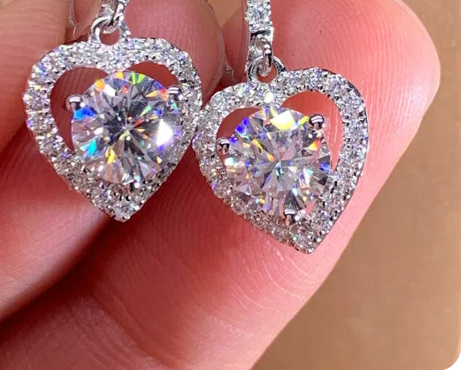 Take My Breath Away Heart Earrings