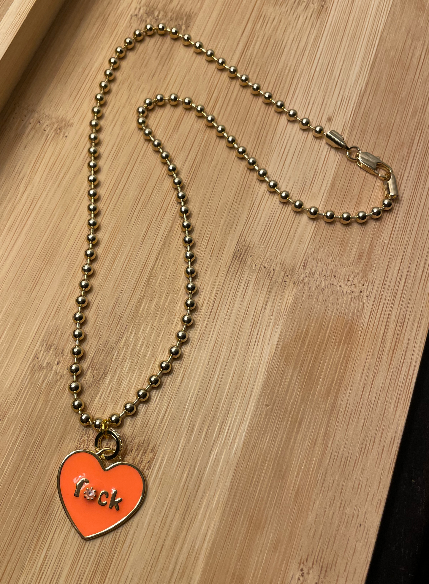 Neon orange F*** Pendant Necklace Multiple colors available