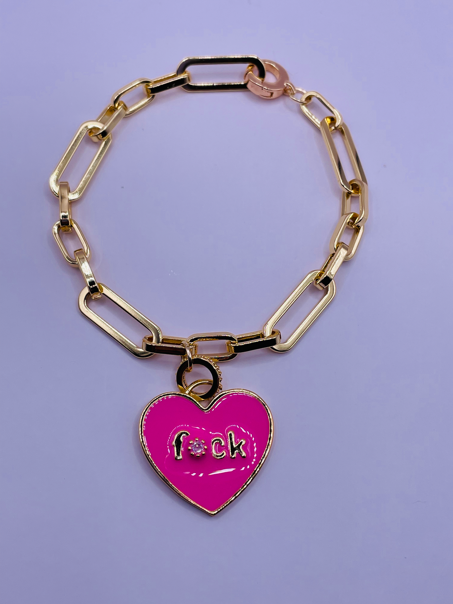 Neon Orange Pendant F*** Bracelet Multiple colors available