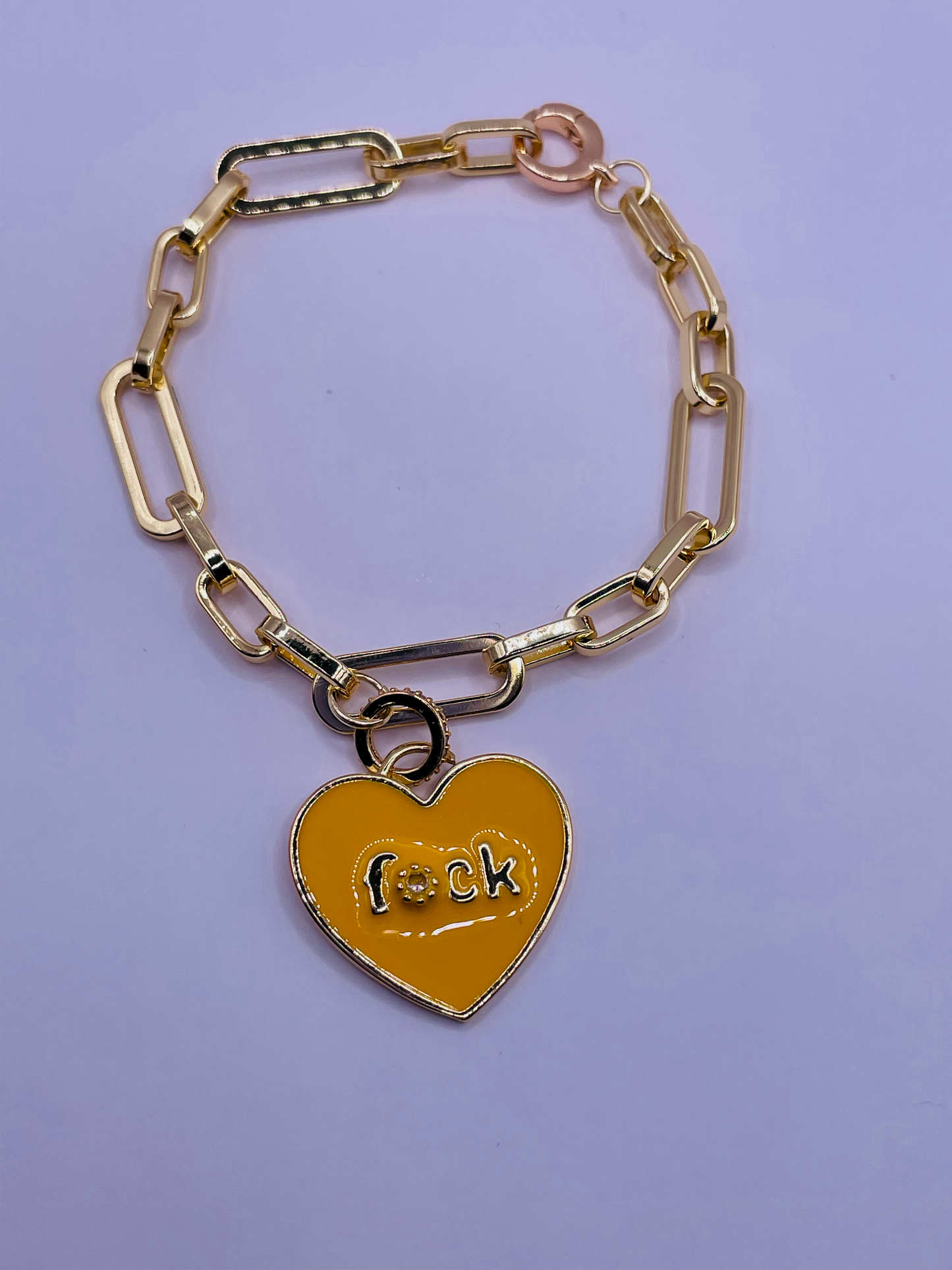 Neon Orange Pendant F*** Bracelet Multiple colors available