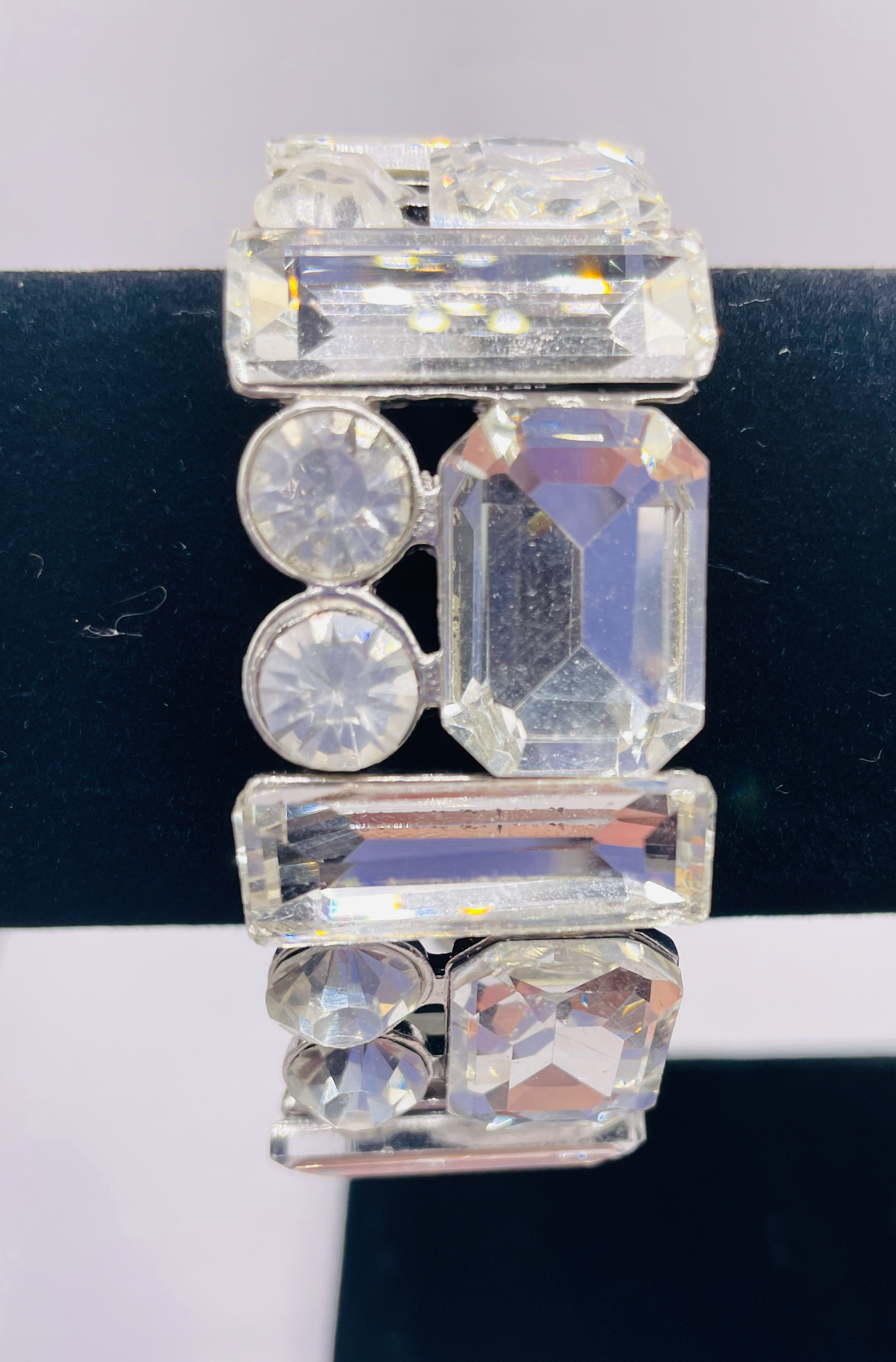 Geometric Rhinestone Stretch Bracelet 2 styles