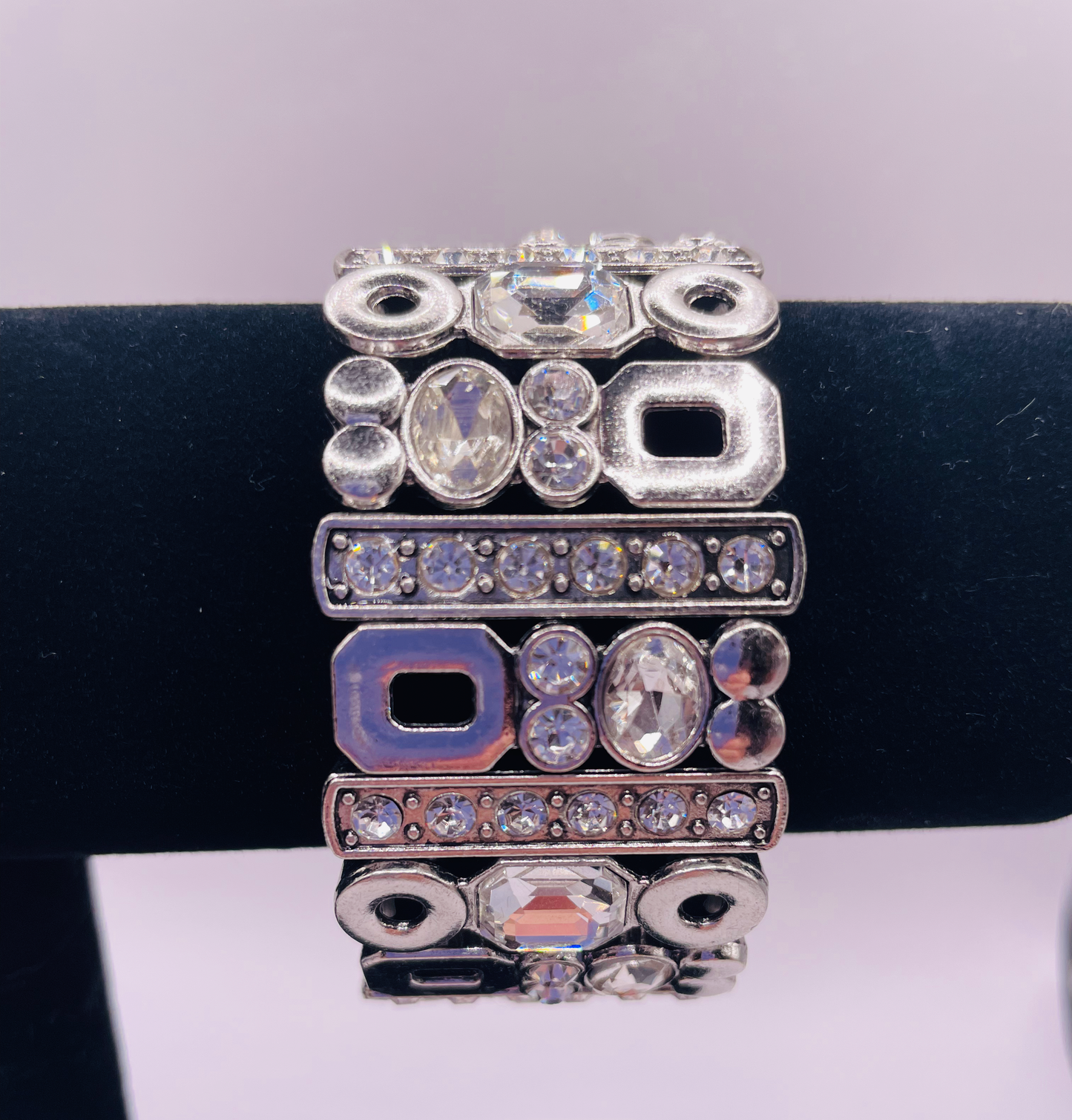 Geometric Rhinestone Stretch Bracelet 2 styles