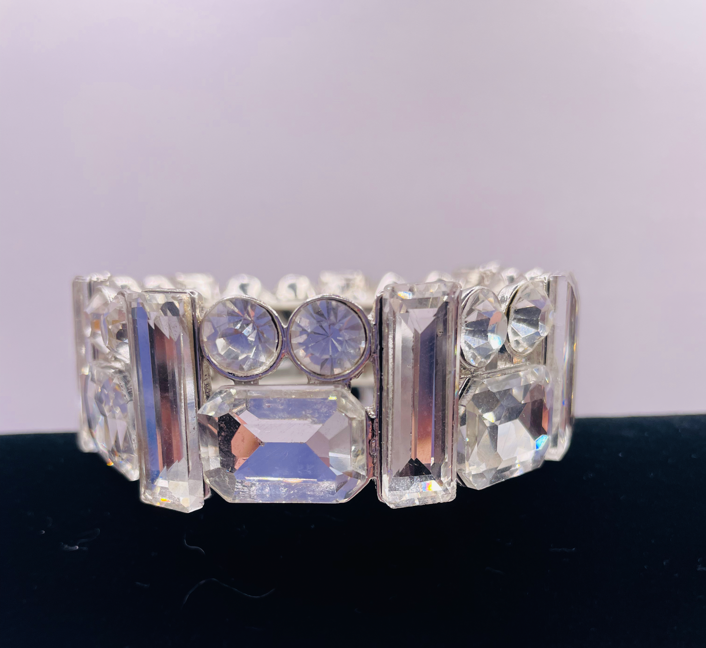 Geometric Rhinestone Stretch Bracelet 2 styles