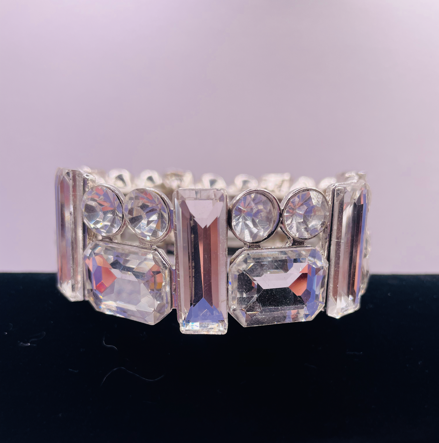 Geometric Rhinestone Stretch Bracelet 2 styles