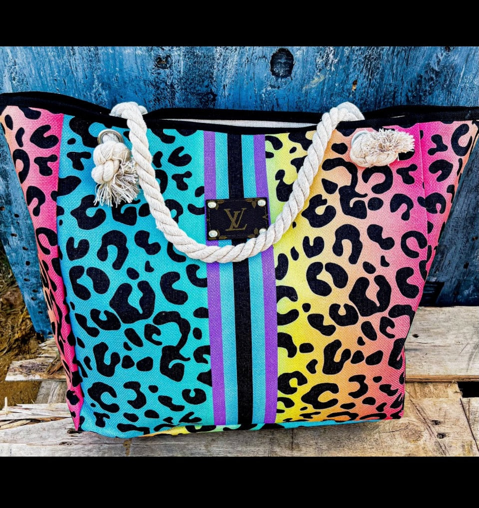 Repurposed LV Canvas Tote