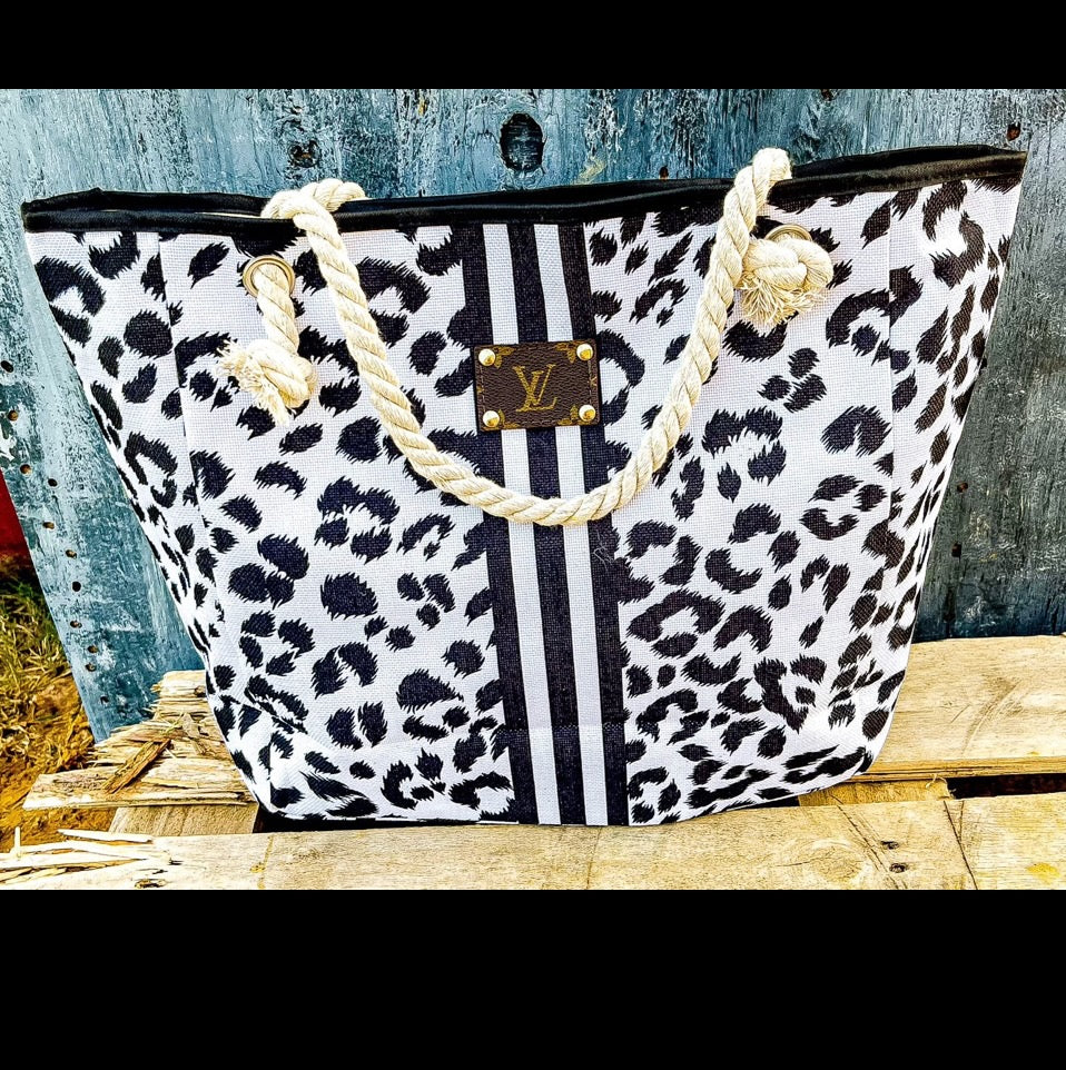 Repurposed LV Canvas Tote