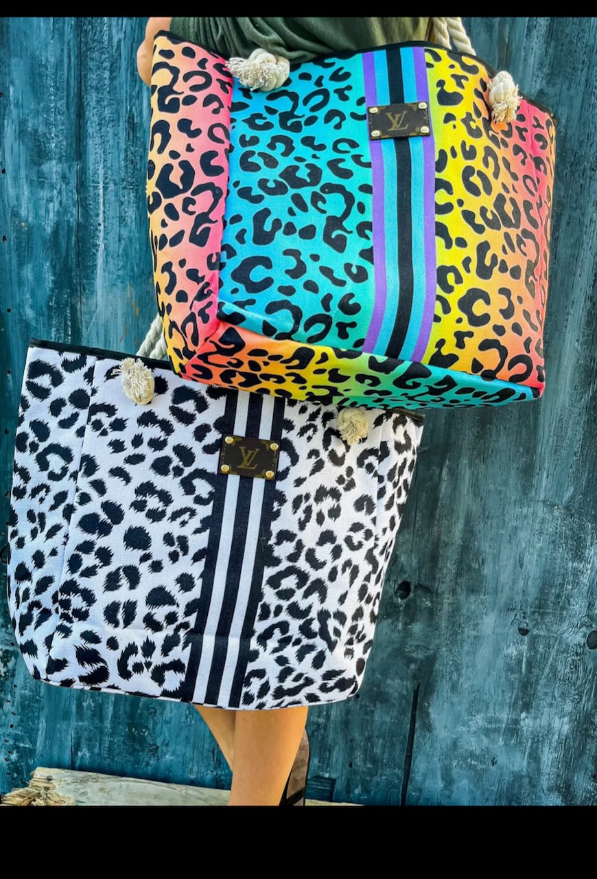 Repurposed LV Canvas Tote