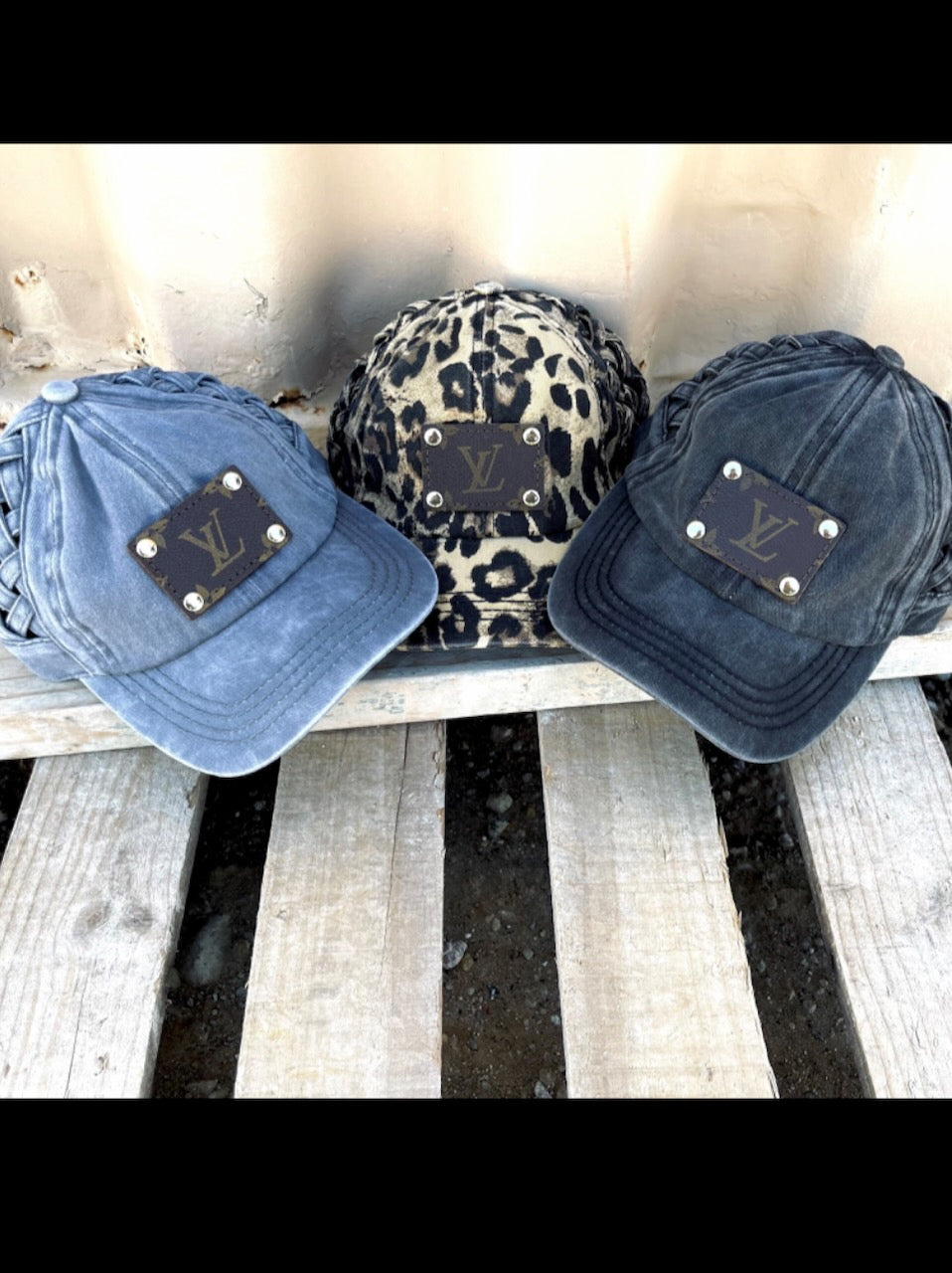 Repurposed LV Ponytail Cap