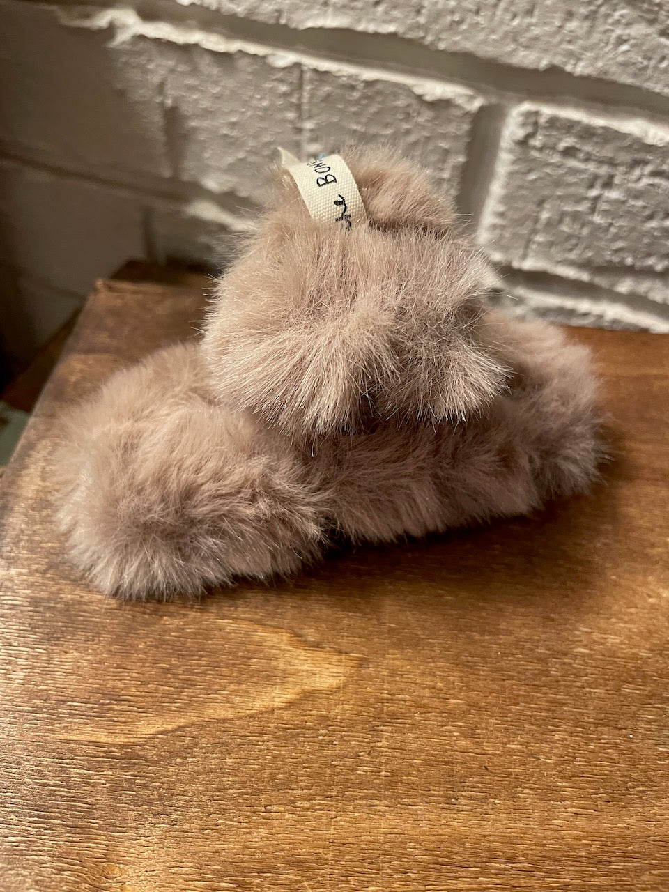 Large Mink Fur Claw Clip