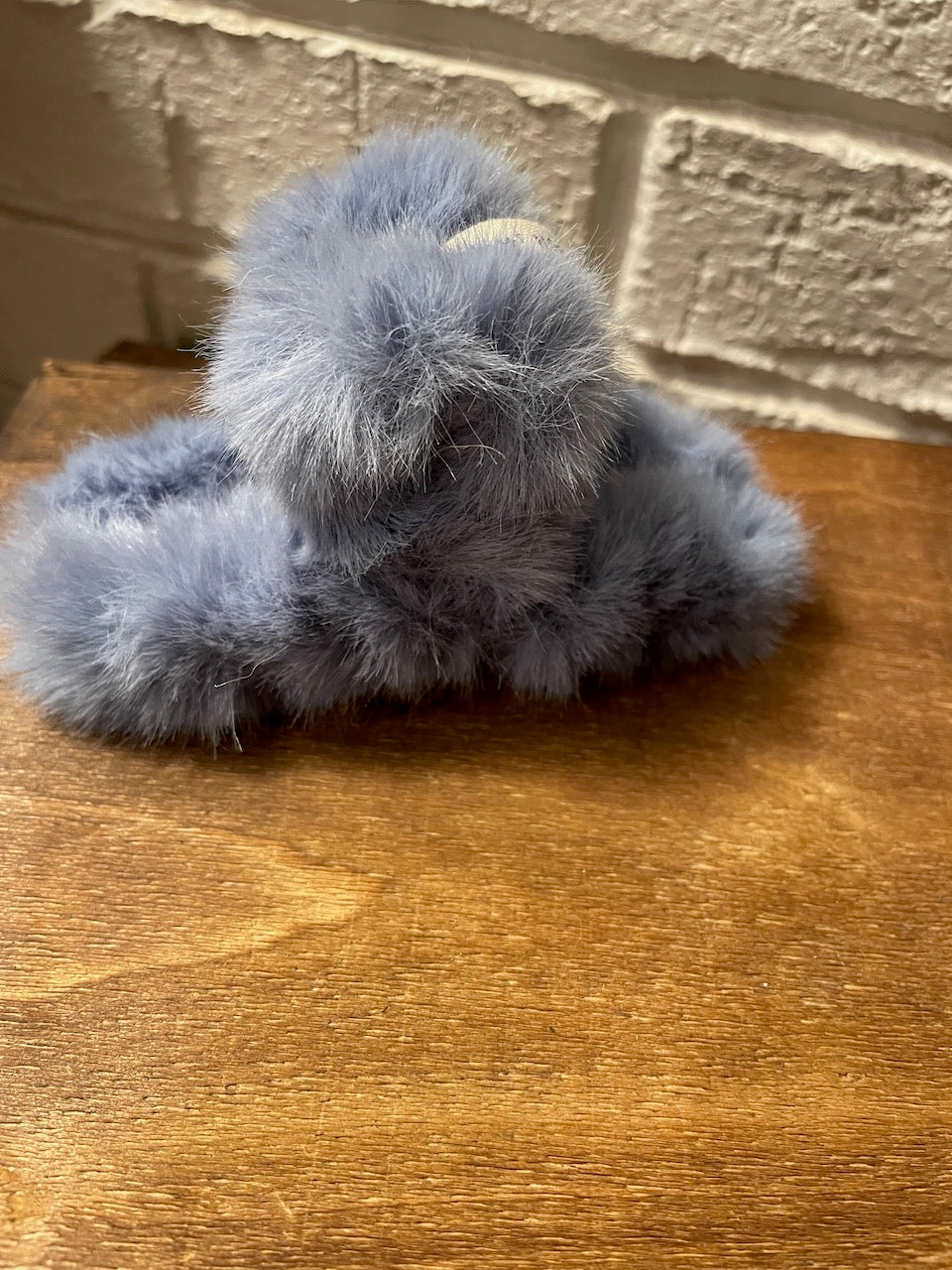 Large Mink Fur Claw Clip
