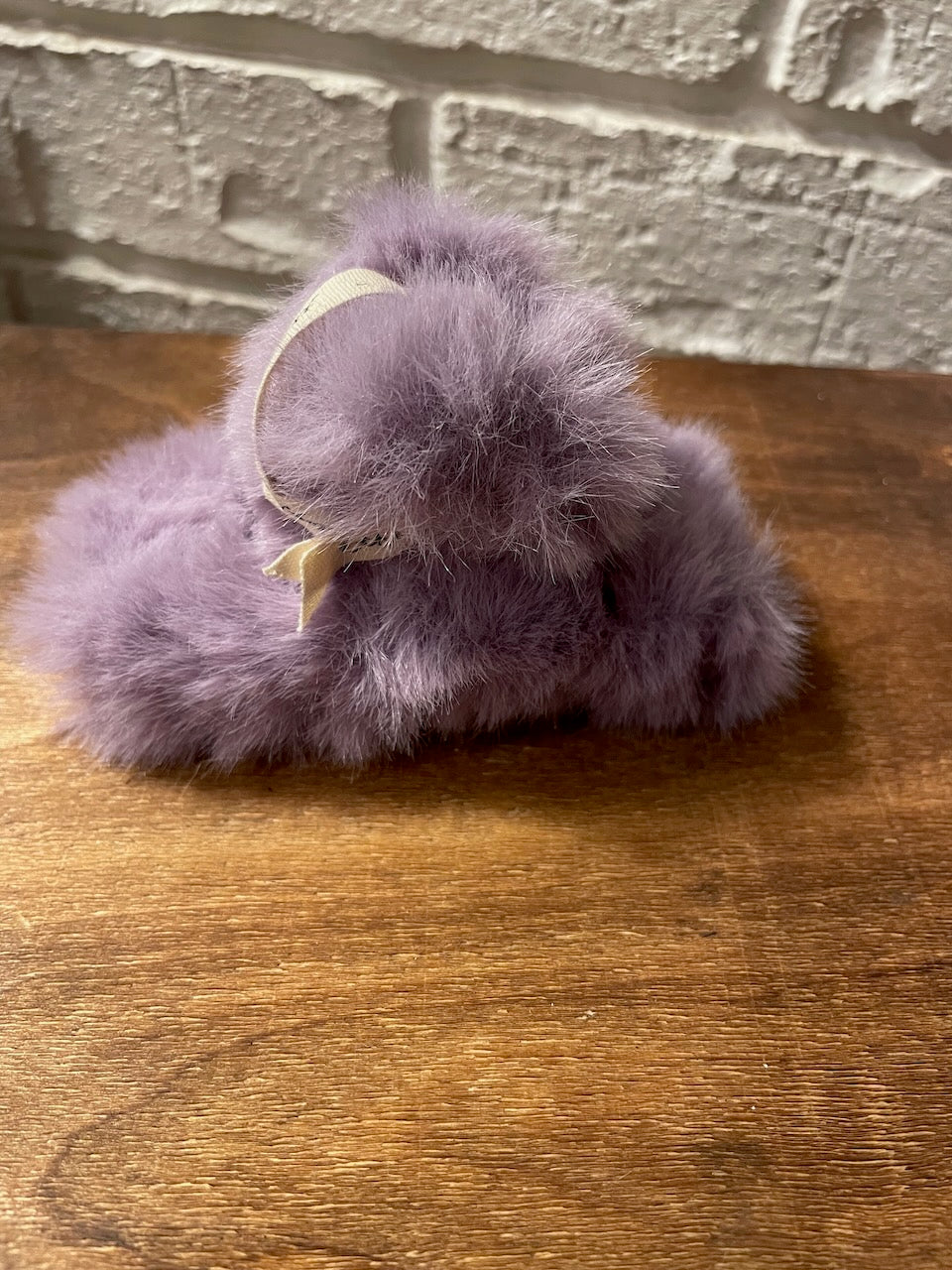 Large Mink Fur Claw Clip