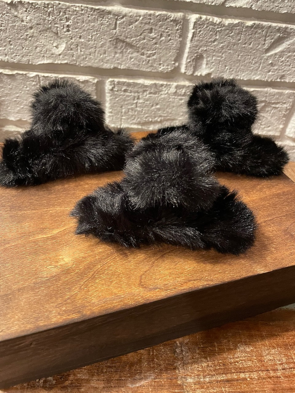 Large Mink Fur Claw Clip