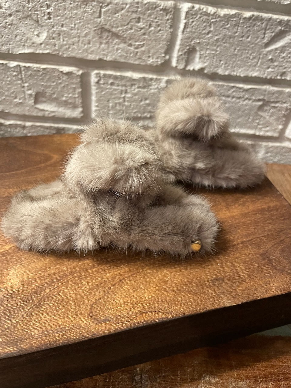 Large Mink Fur Claw Clip
