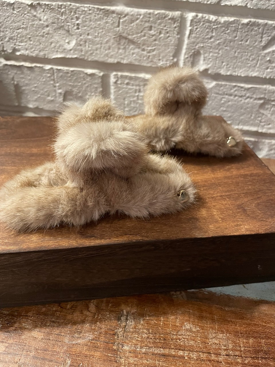 Large Mink Fur Claw Clip