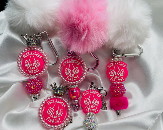 Pink F.A.F.O Key Ring