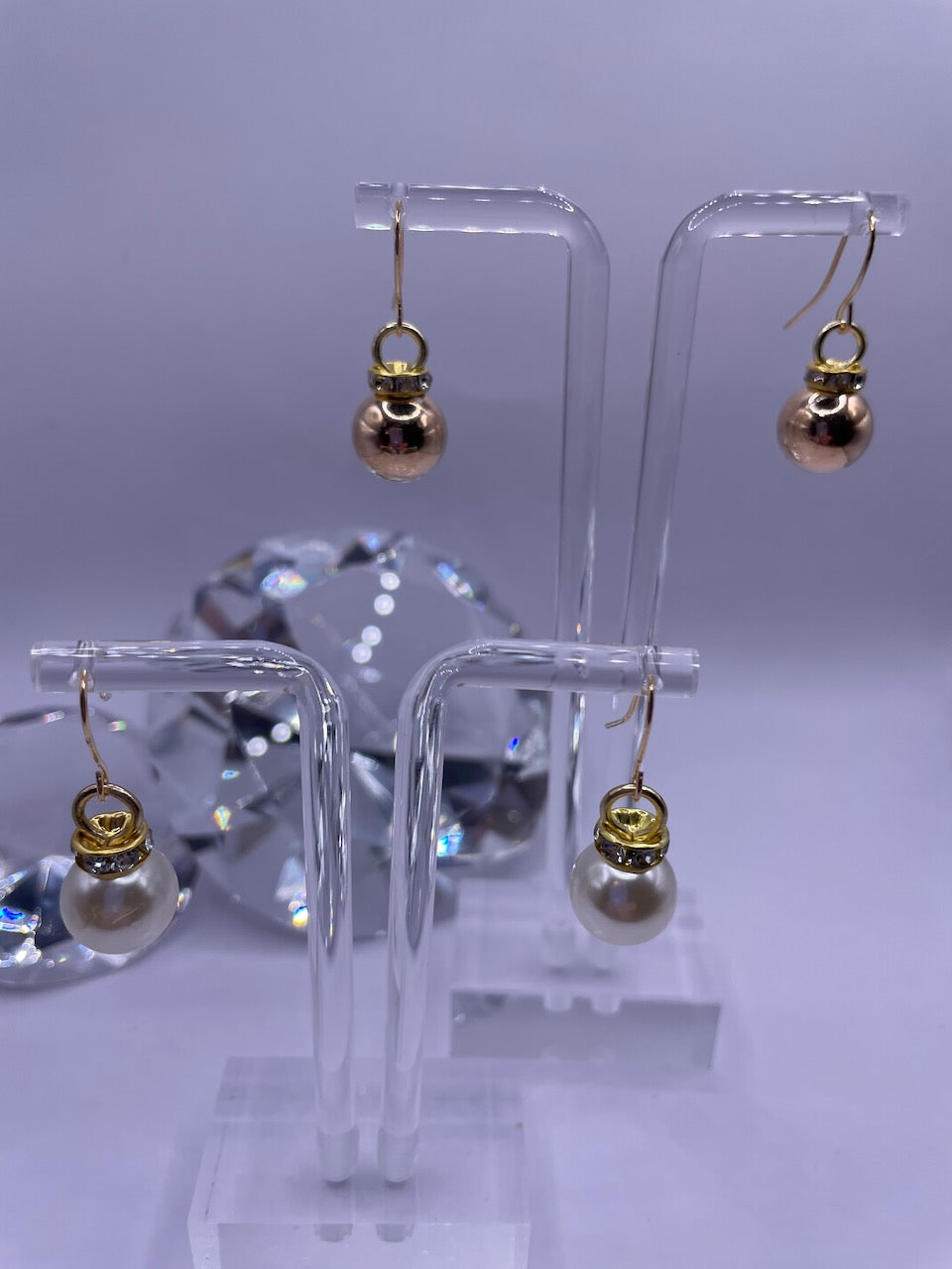 Gold or Pearl Ornament Earrings