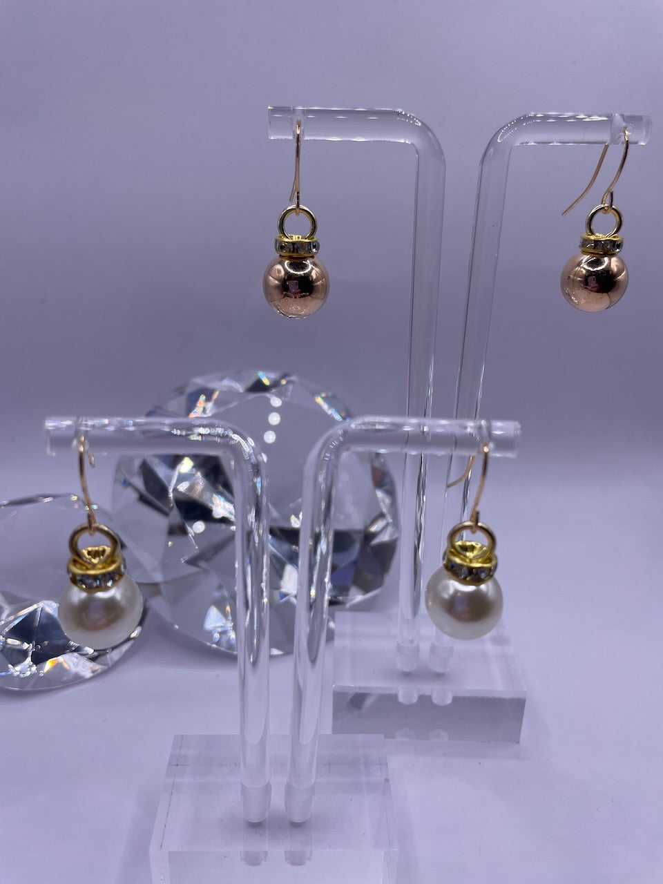 Gold or Pearl Ornament Earrings