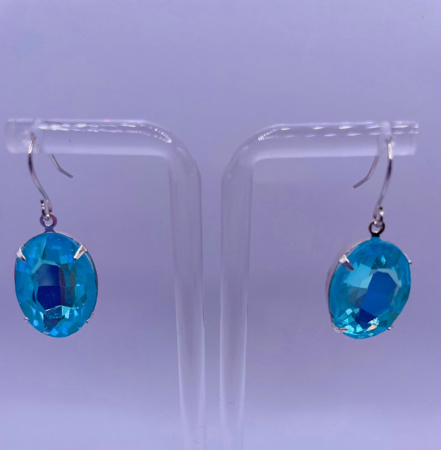 Oval Gemstone Earrings