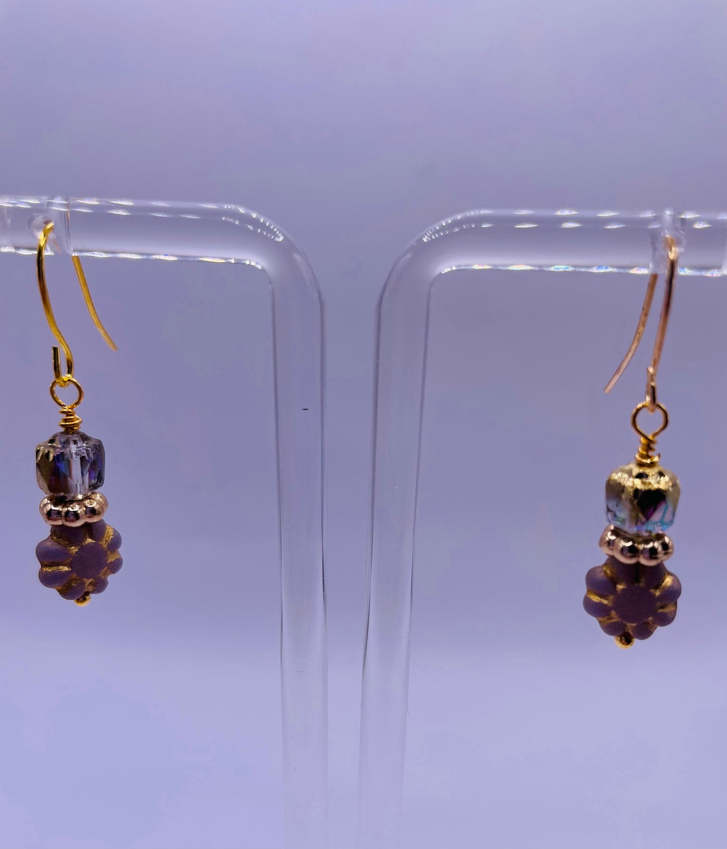 Exquisite Czech Cathedral Bead Earrings