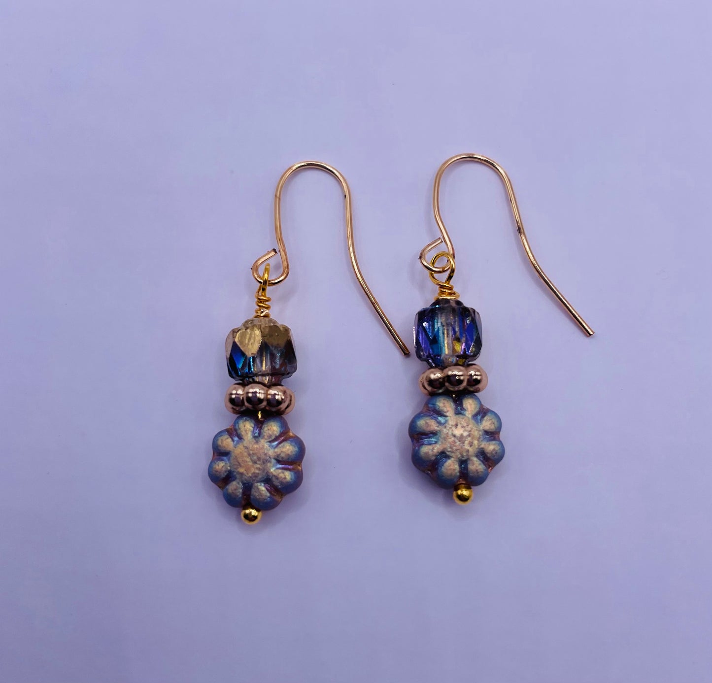 Exquisite Czech Cathedral Bead Earrings