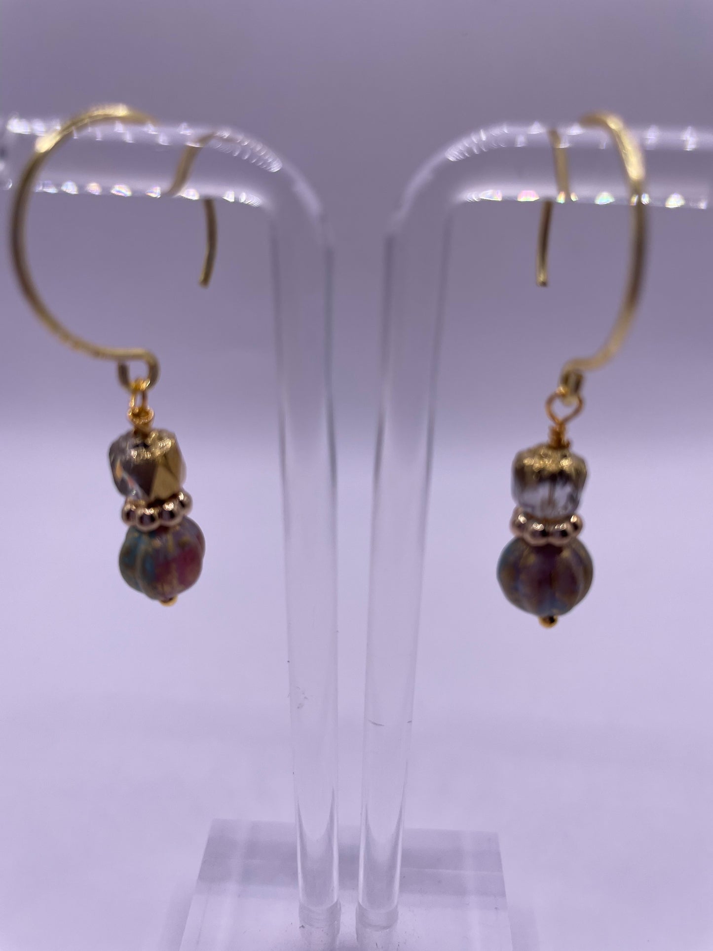 Exquisite Czech Cathedral Bead Earrings