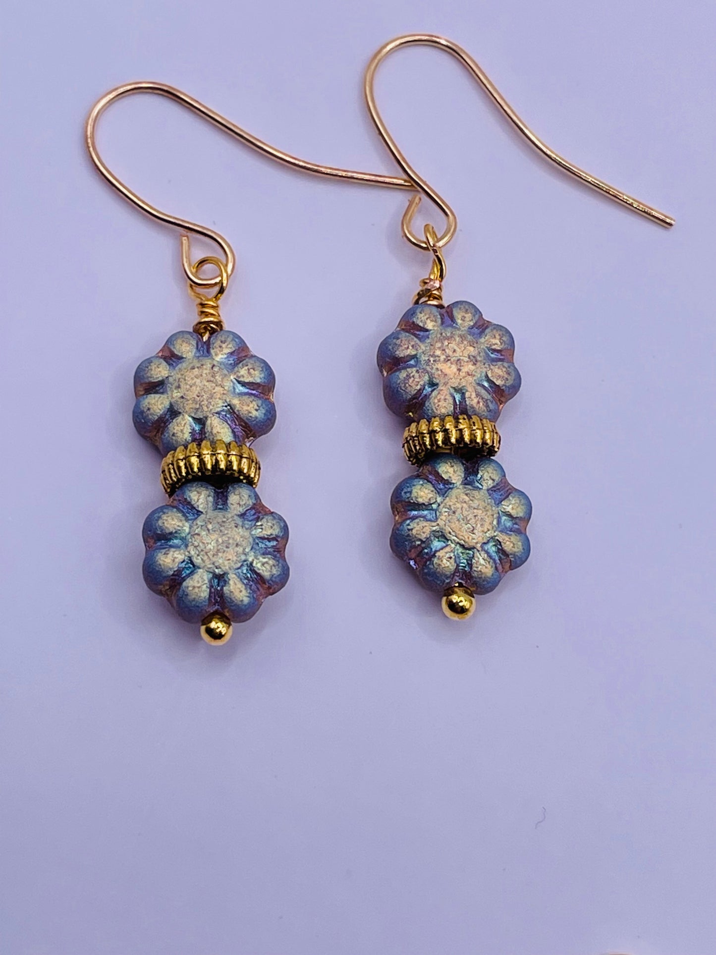 Exquisite Czech Cathedral Bead Earrings