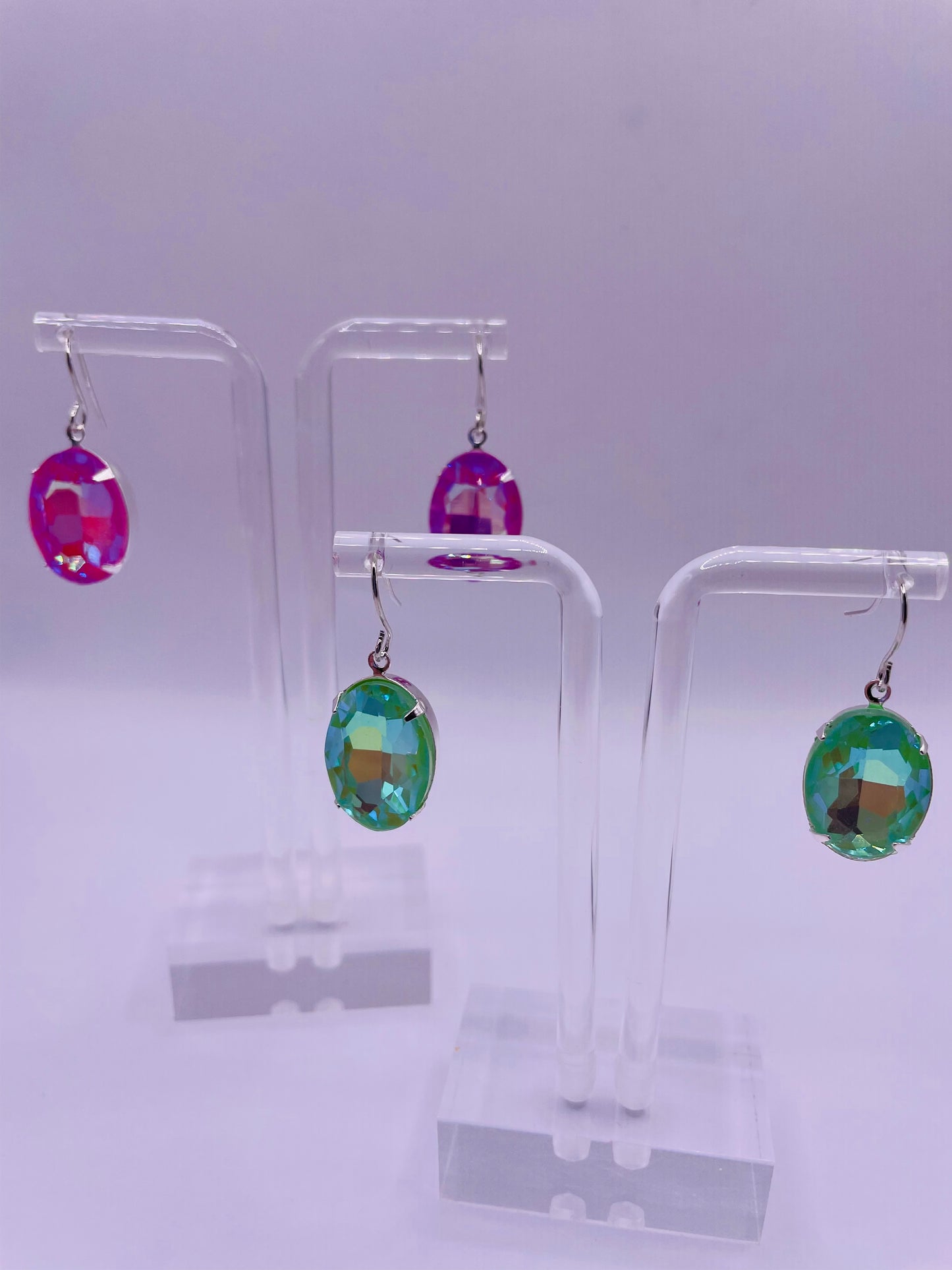 Oval Gemstone Earrings