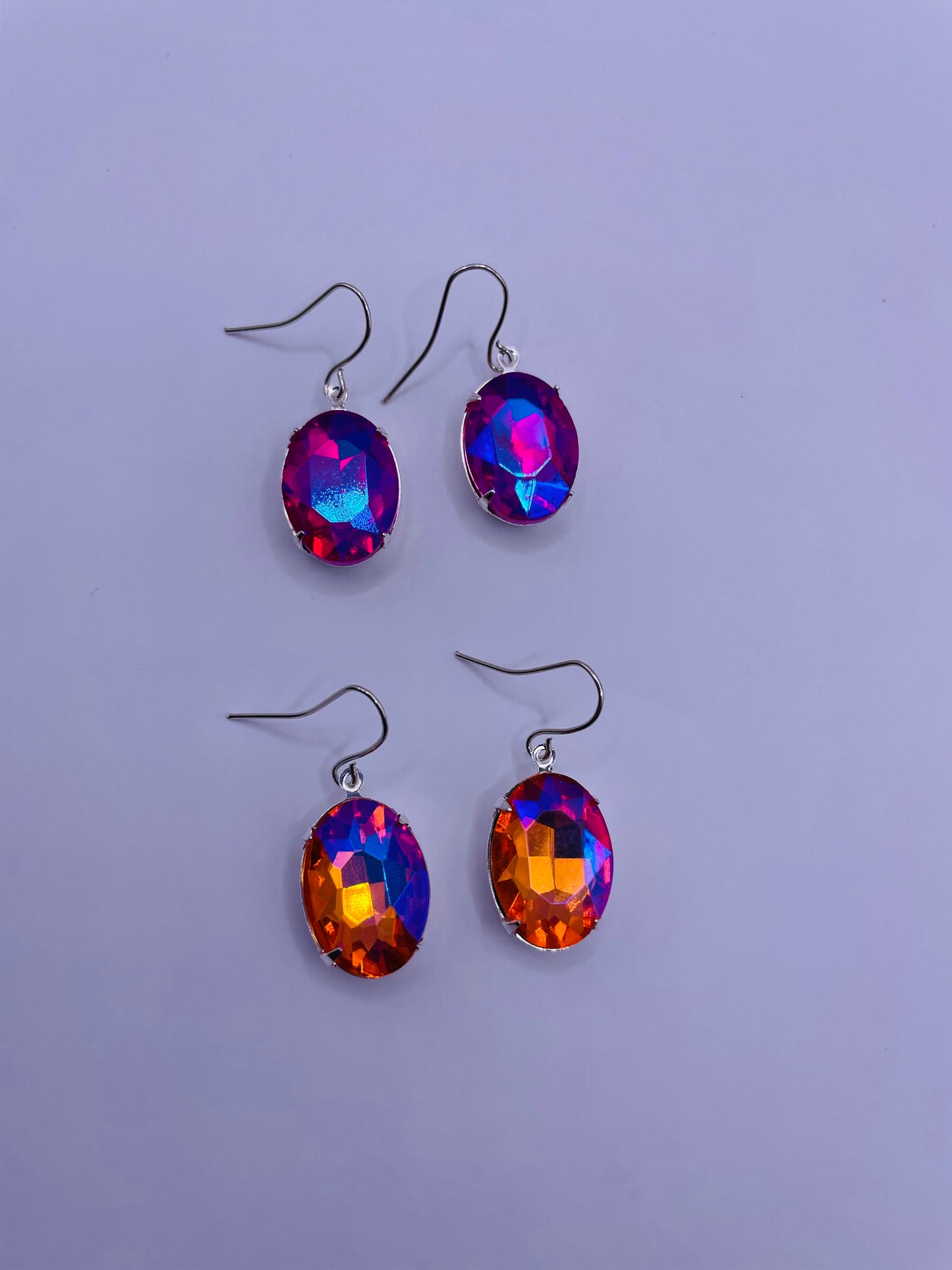 Oval Gemstone Earrings