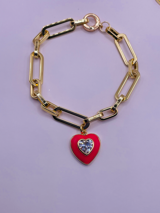 Blazing Heart Bracelet Multiple colors available