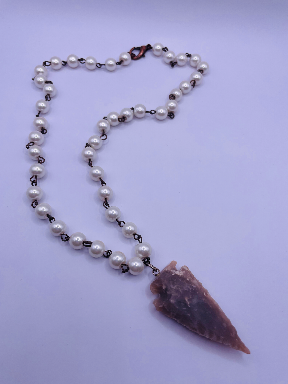 Pearl Arrowhead Necklace